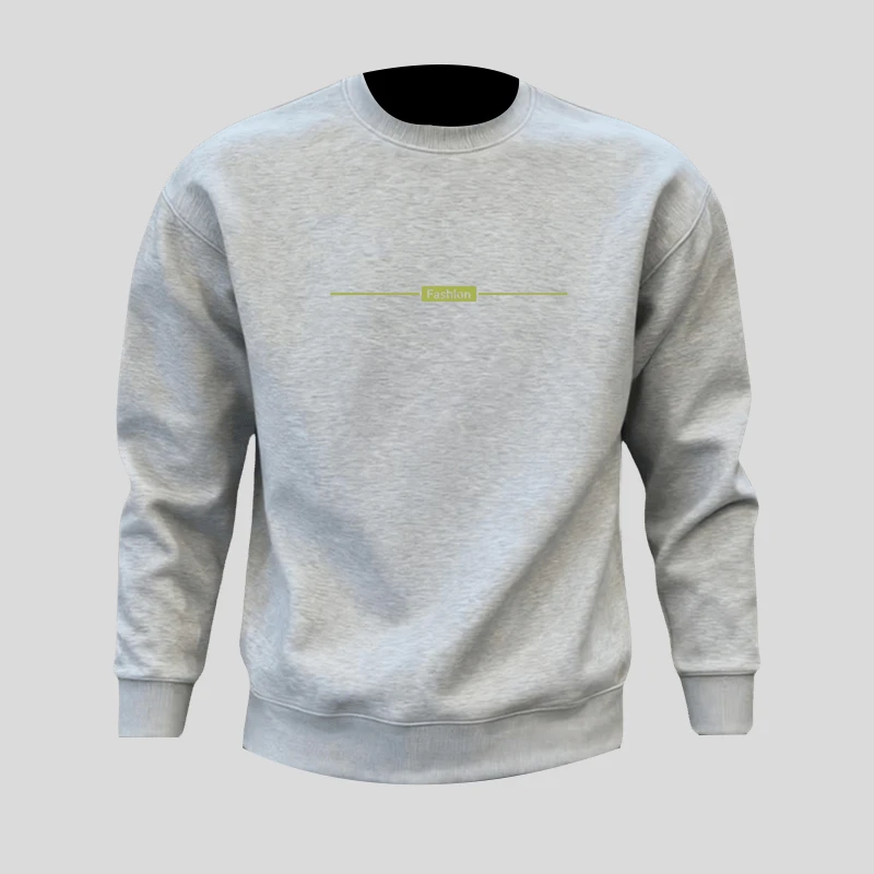 ohmmayby时尚简约款重磅加厚圆领卫衣男秋冬新款轻奢痞帅长袖上衣