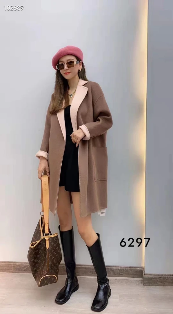 西装领秋季毛呢外套女6297
