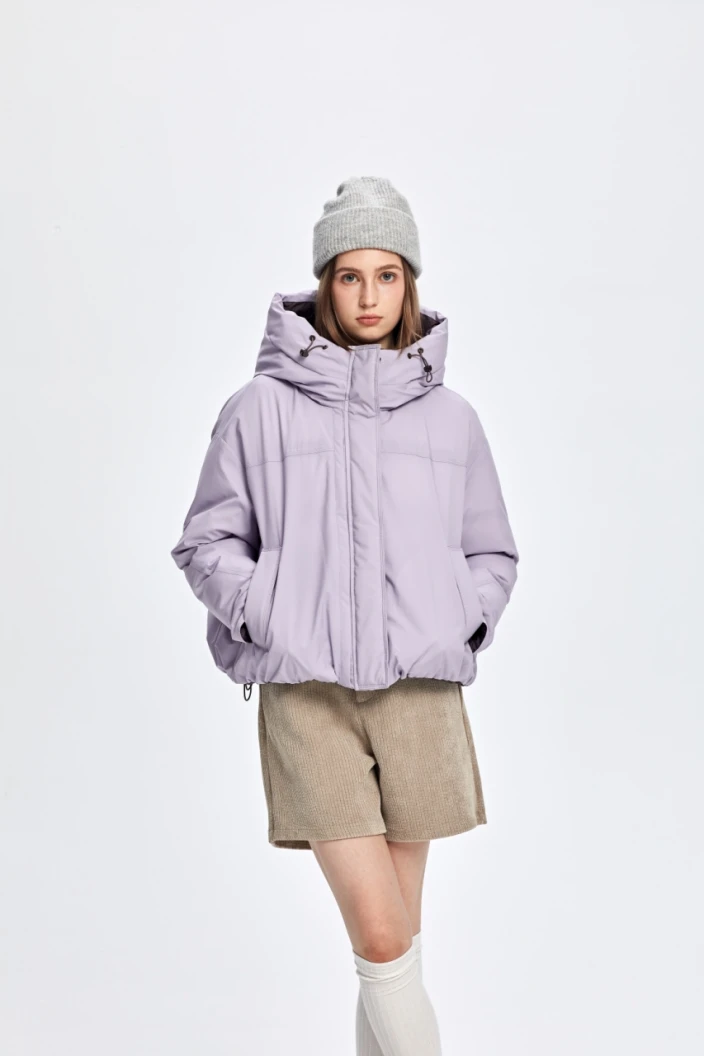 TFK&RDDR连帽长袖短款拉链冬季防寒休闲双面穿鹅绒服8867