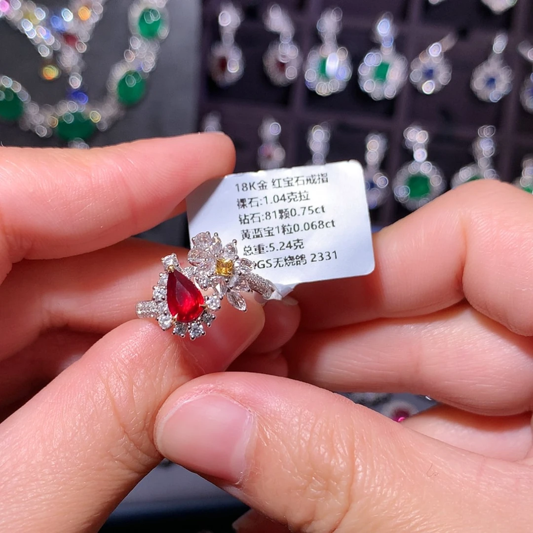【闪购商品】红宝石戒指18K金镶嵌