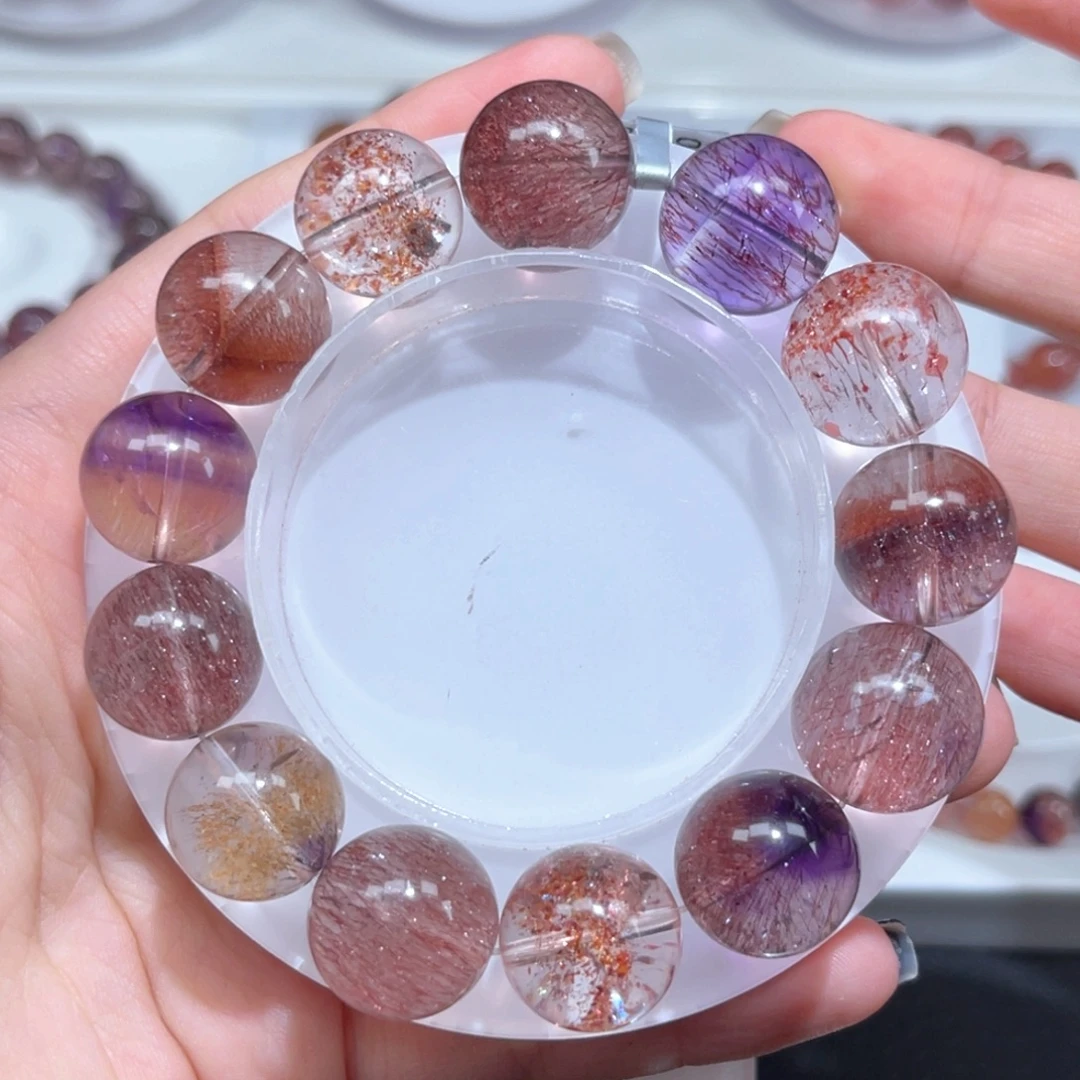 未镶嵌手串水晶14-15mm 净体仙女超