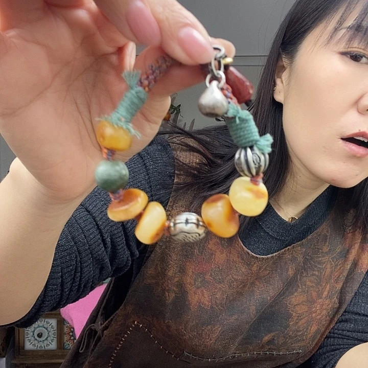 蜜蜡手链未镶嵌a****）手链