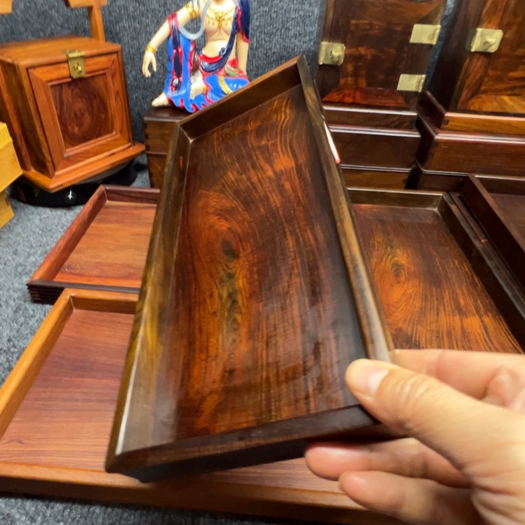 木老挝大红酸枝茶盘35×16×3