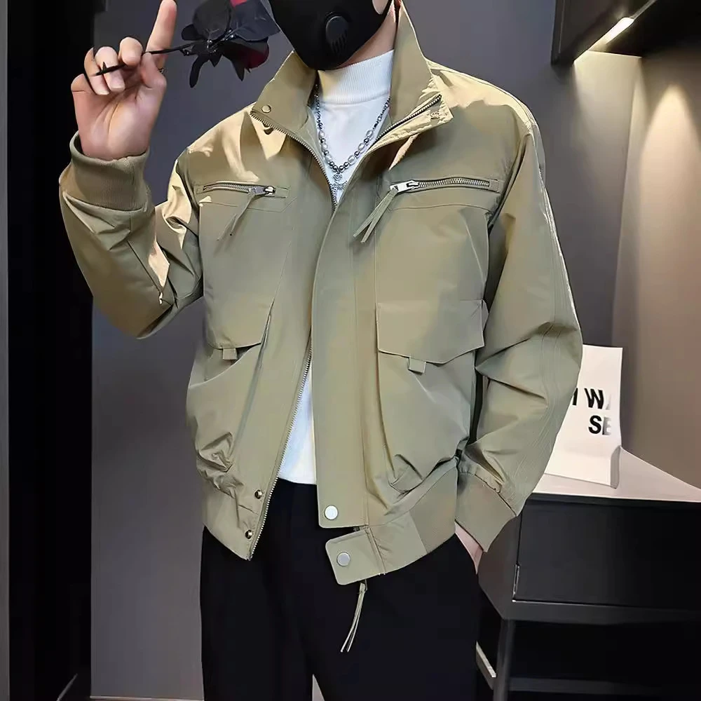 高级感工装外套男春秋潮牌休闲痞帅夹克男款2025新品男士秋装上衣