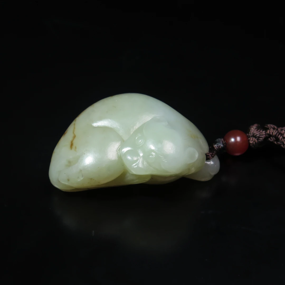 清代玉瑞兽/MZ060488/和田玉/民族文物