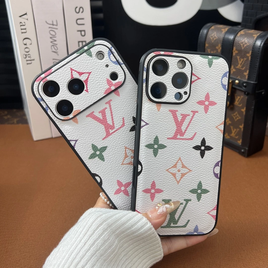 高级感适用苹果17promax手机壳iphone16新款15防摔14皮质13老花潮