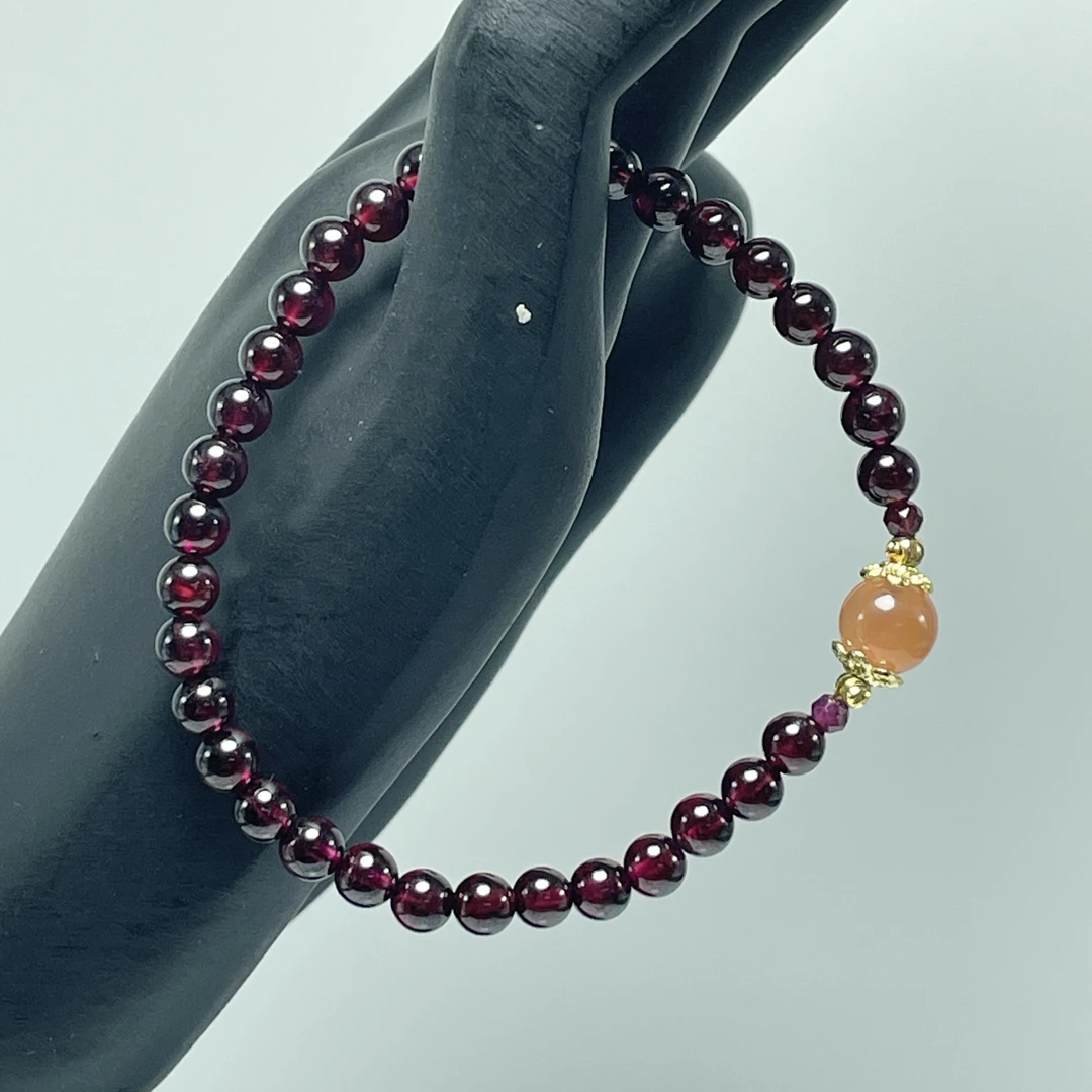 【石榴石+925银款】天然轻奢时尚显气质小众高级感最新款女人石手串