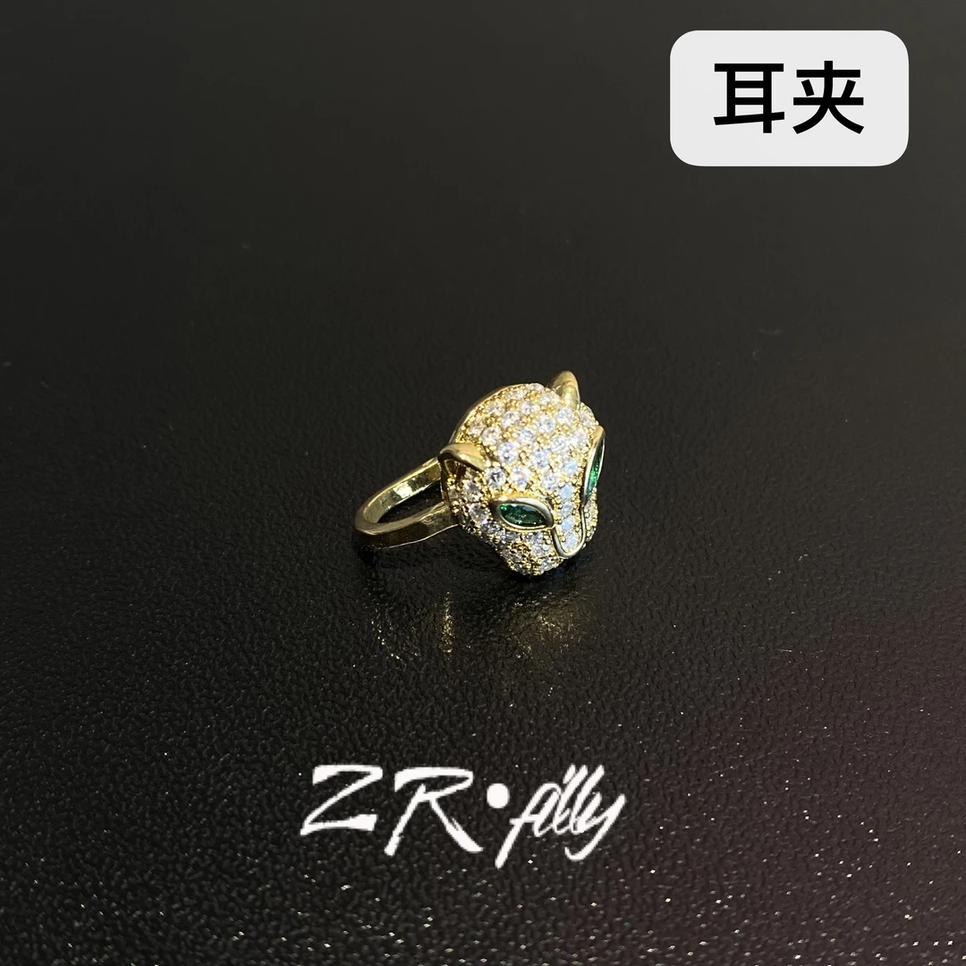 铜合金合成锆石耳饰 个性百搭耳夹2610