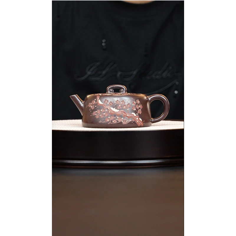 宜兴紫砂 梅花汉铎 底曹清 吴国政 260cc