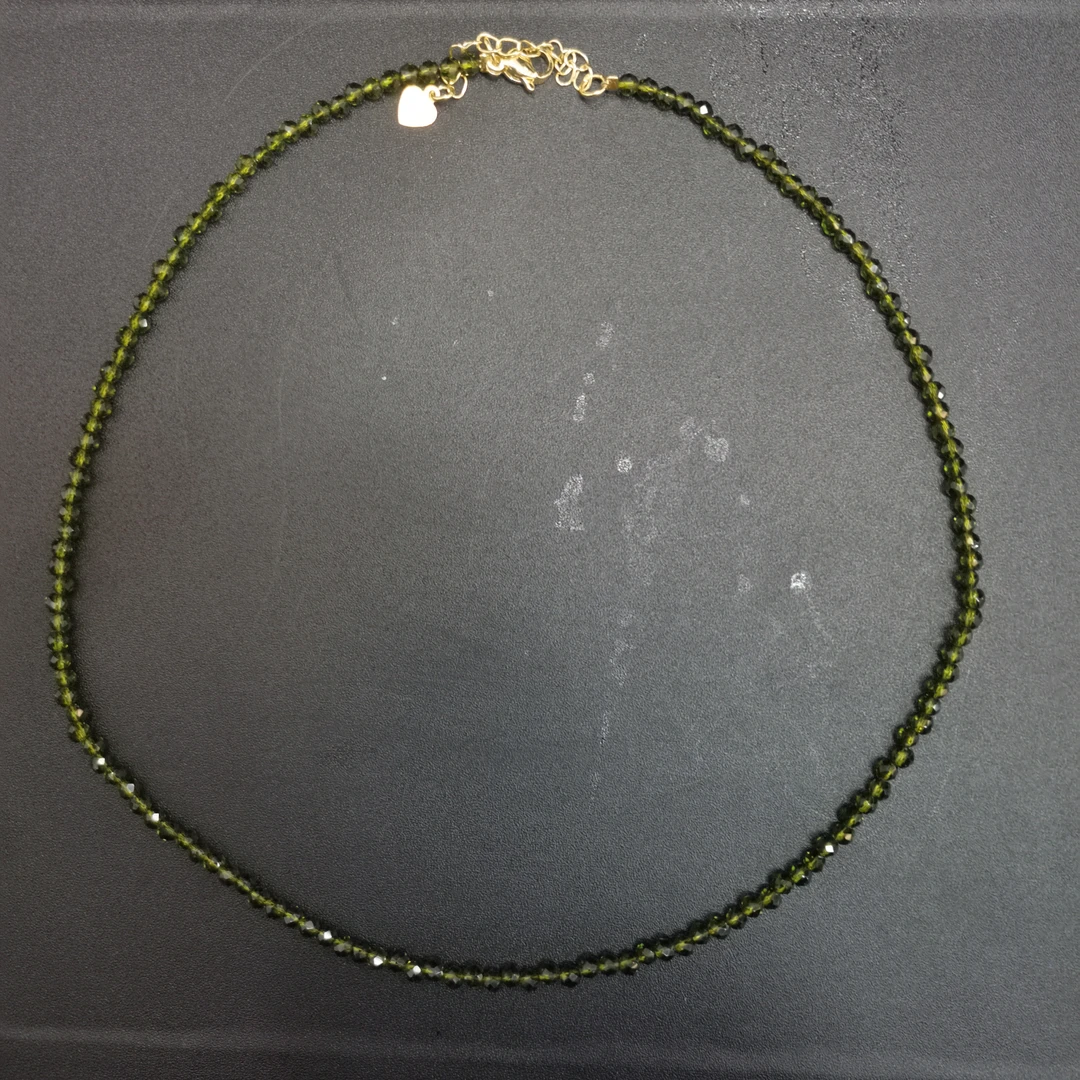 橄榄石切割面项链3mm+（多样性发一件）