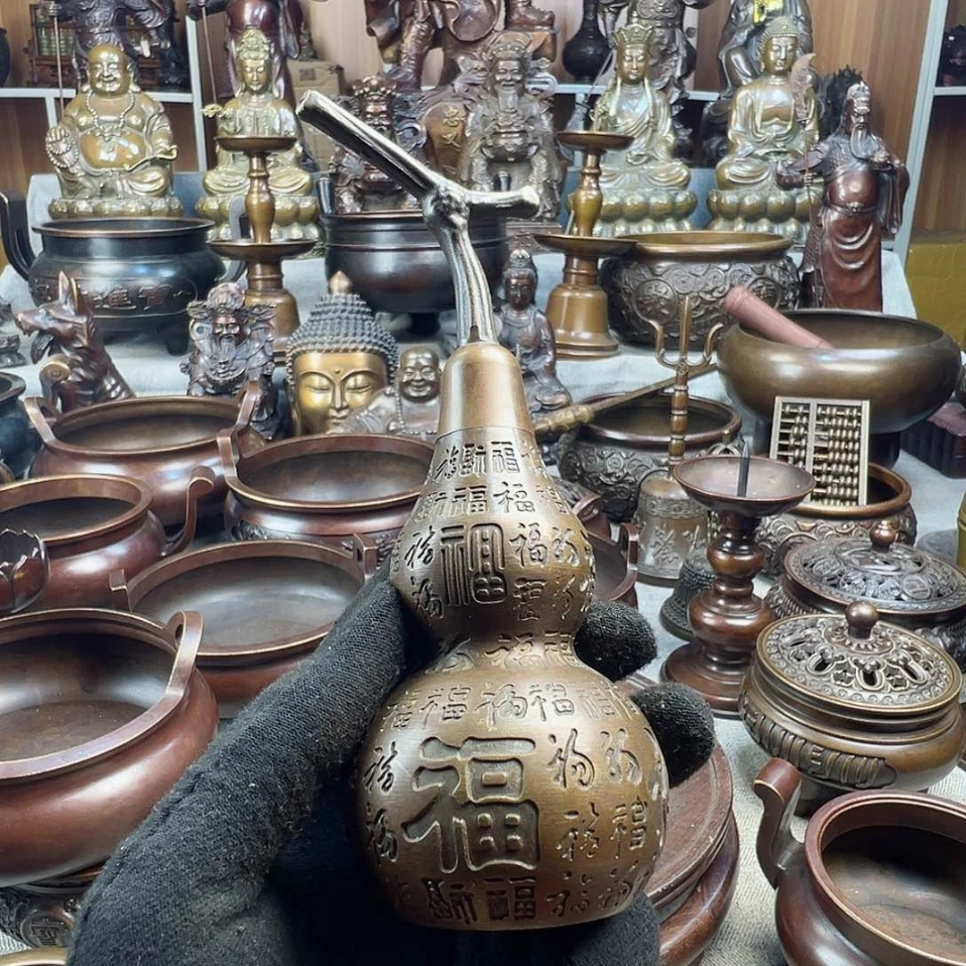铜香炉铜摆件铜工艺品风水摆件