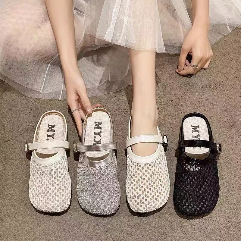 夏休闲款法式拖鞋女新款配裙子包头拖鞋A-17