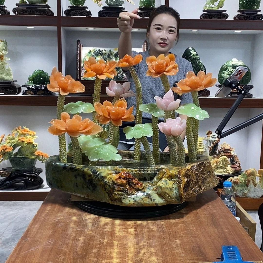 天***情玉山水摆件 玄关摆件