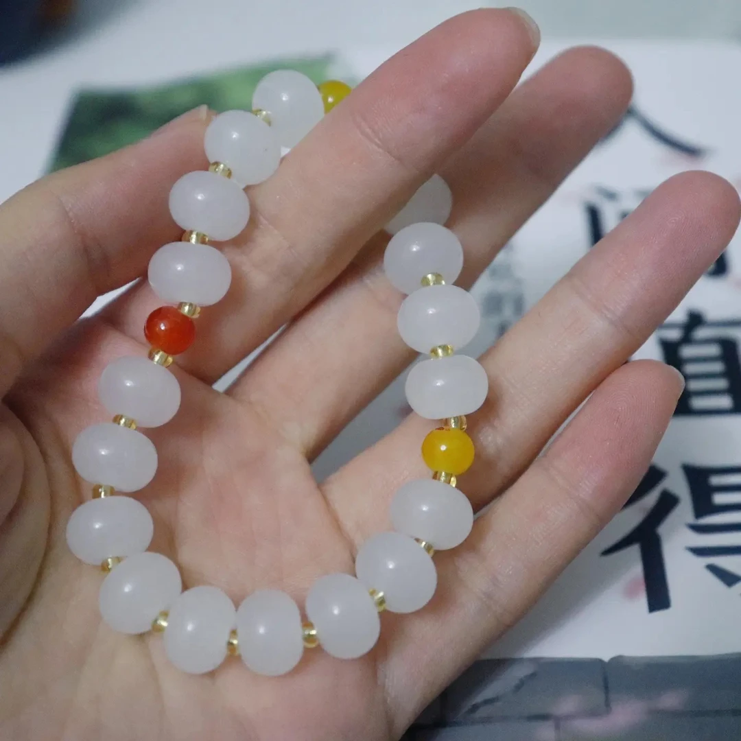 水晶手链爆款水晶手串气质优雅时尚大方百搭白色简约
