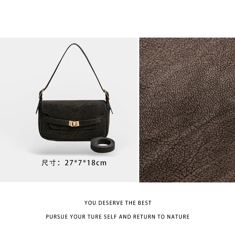 【尚恩CC】SK-63206-乌木色-轻奢百搭手提腋下新款斜跨女包