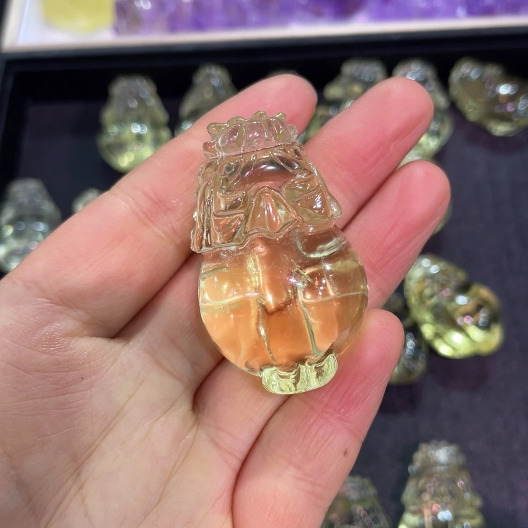 黄晶摆件未镶嵌龙龟