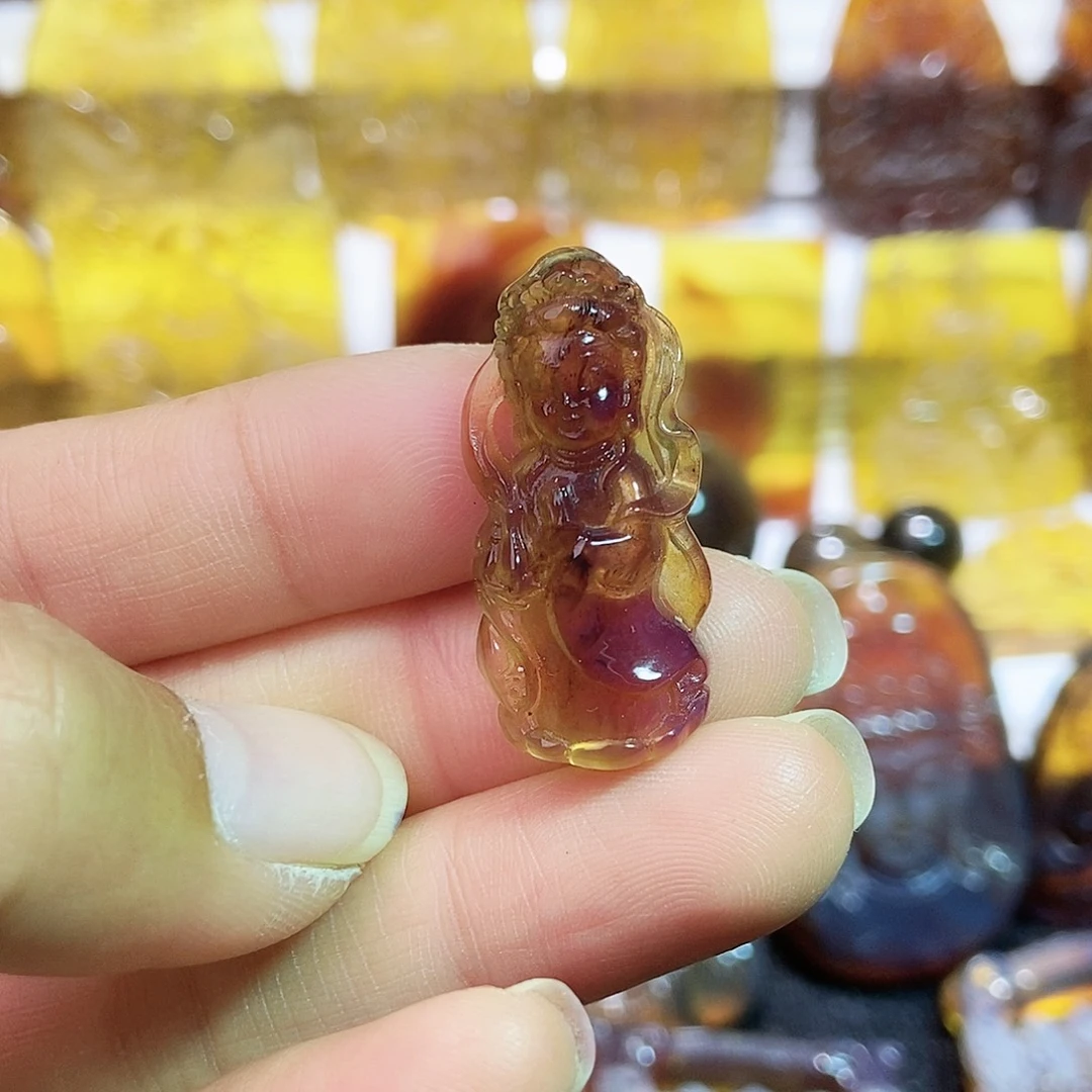 琥珀颈饰未镶嵌观音57号