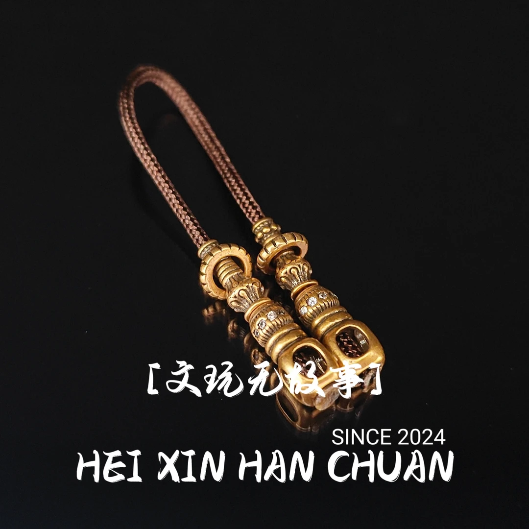 925银银制品 古金色方块弟子珠睡不醒配饰一套尺寸3-5mm配饰