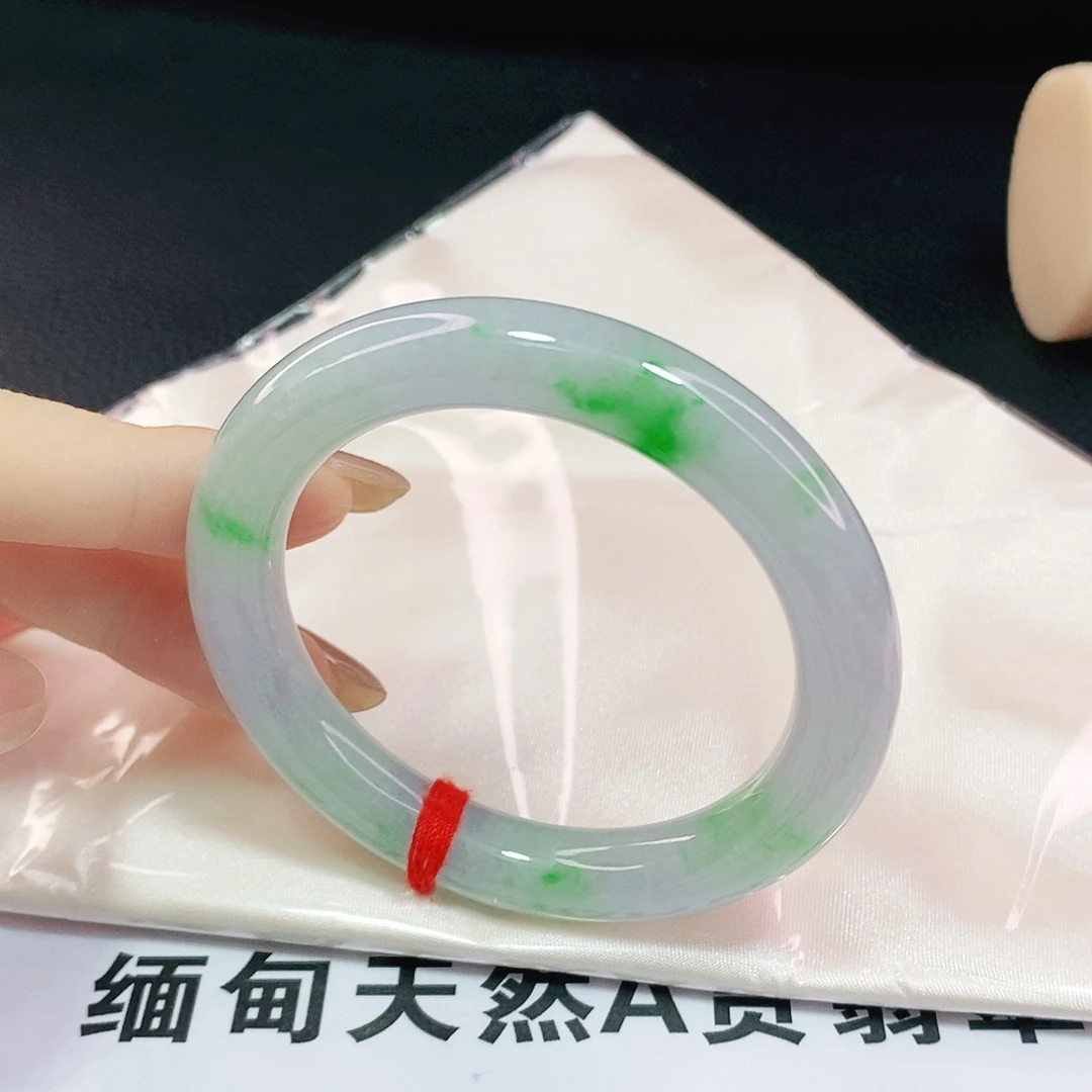 未镶嵌手镯翡翠53圆镯