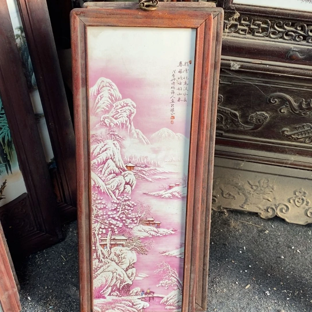 瓷53*21 景德镇瓷板画柴窑烧制