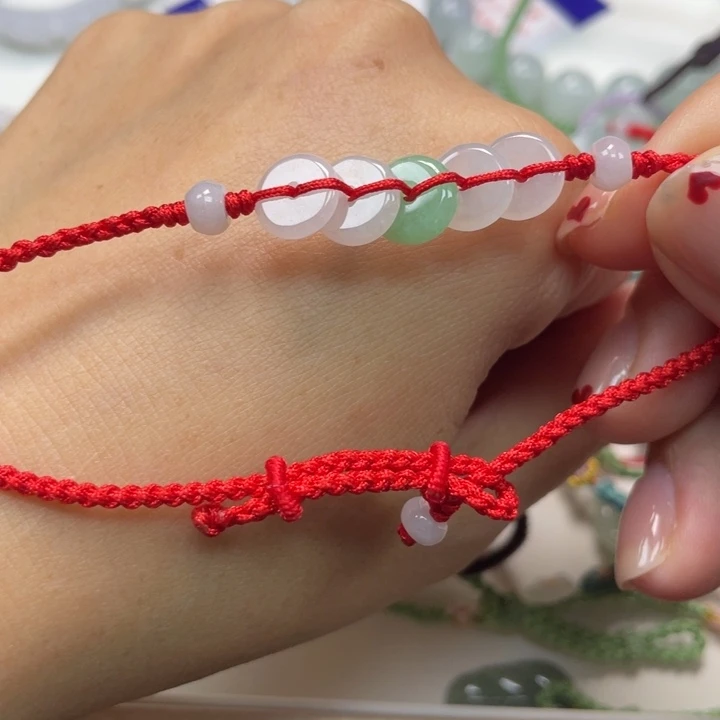 翡翠未镶嵌手绳脚链