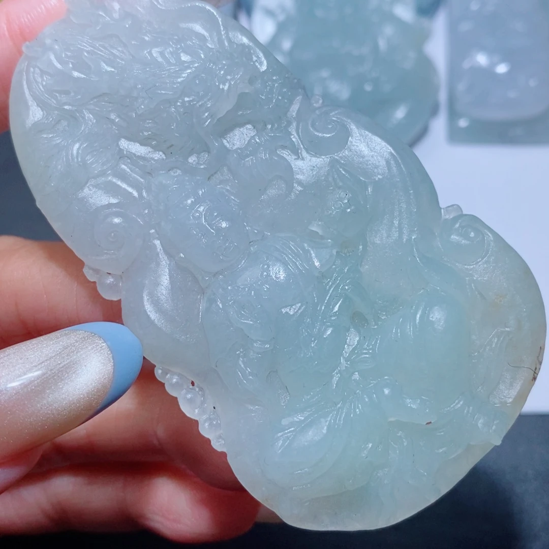 定制翡翠未镶嵌定制毛货翡翠挂件