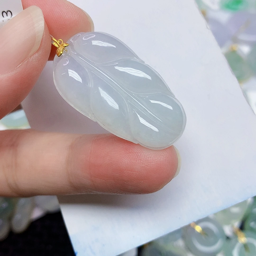 翡翠18K金镶嵌颈饰3456788