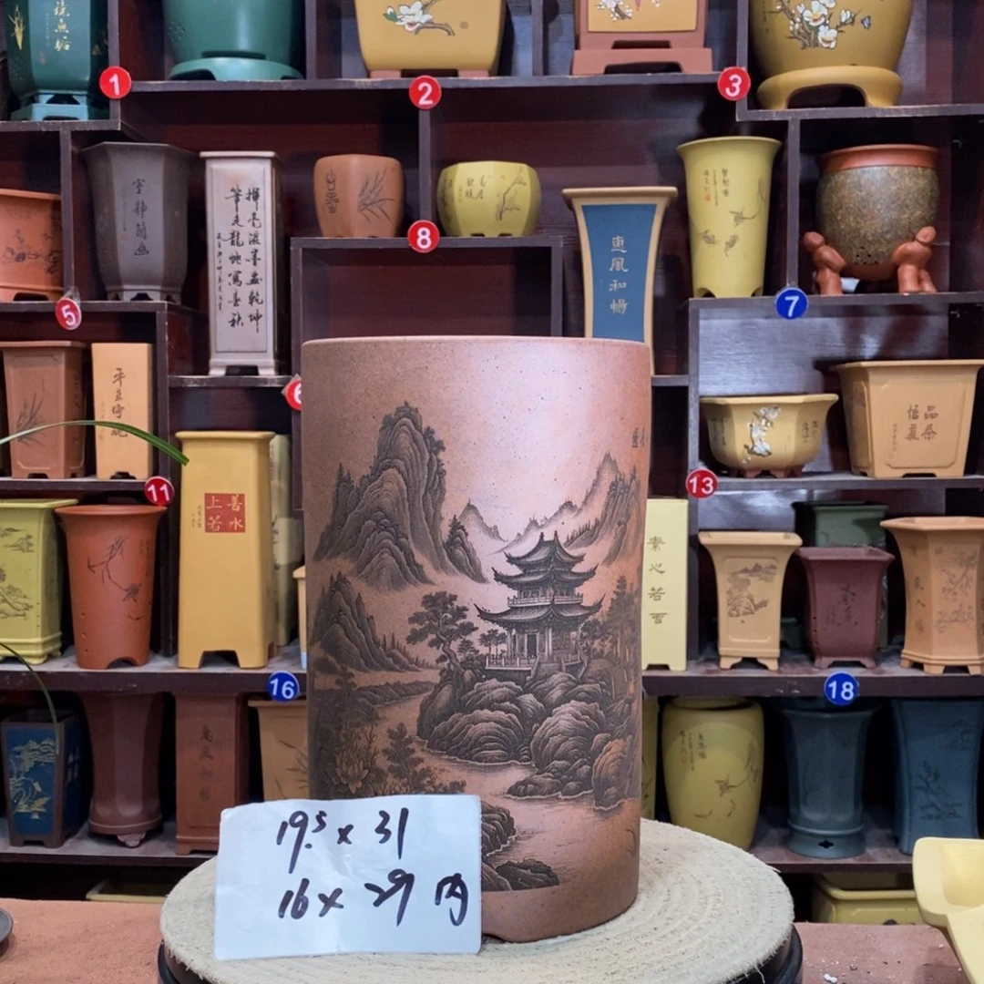 紫砂艺术紫砂花盆