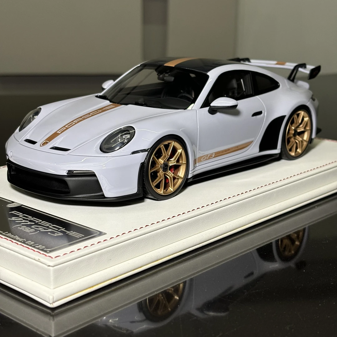 【Davis&Giovanni1:18树脂】保时捷911GT3.992冰川银限量汽车模型