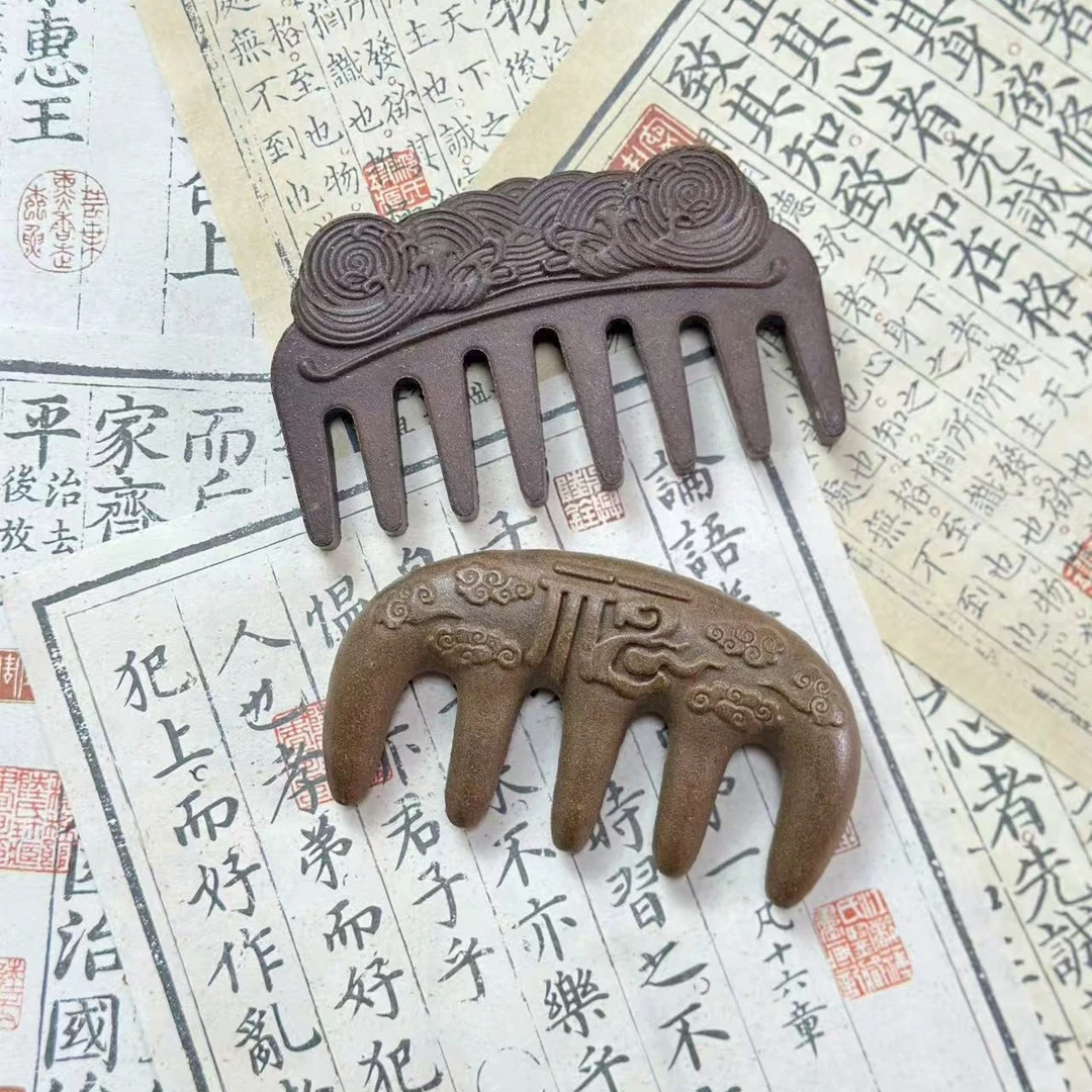 【合香梳】何首乌红花方非遗手工养发合香梳按摩五齿梳子草本头疗