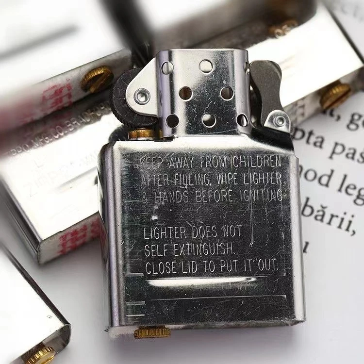 银色常规打火机内胆适用于常规机盔甲机等多种机型