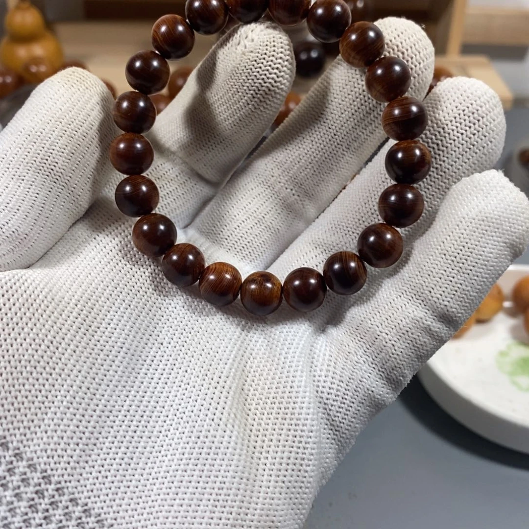 柏木（崖柏）手串/手链1.0黑油甜香荧光漂亮油脂饱满太行陈化
