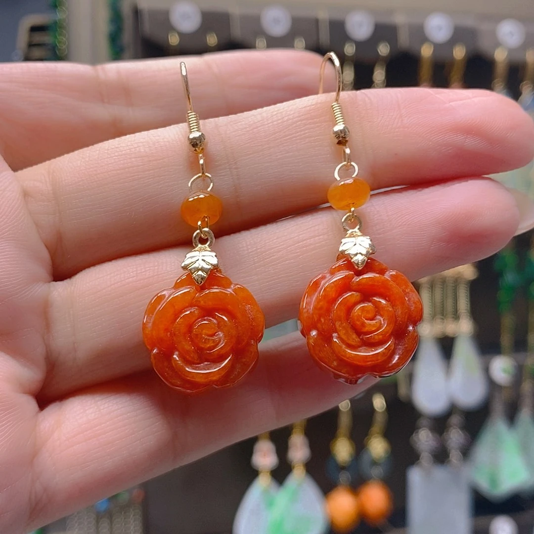 未镶嵌翡翠耳饰翡翠