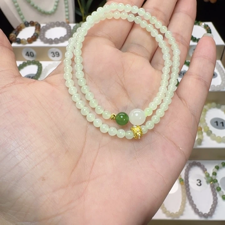 和田玉未镶嵌手串