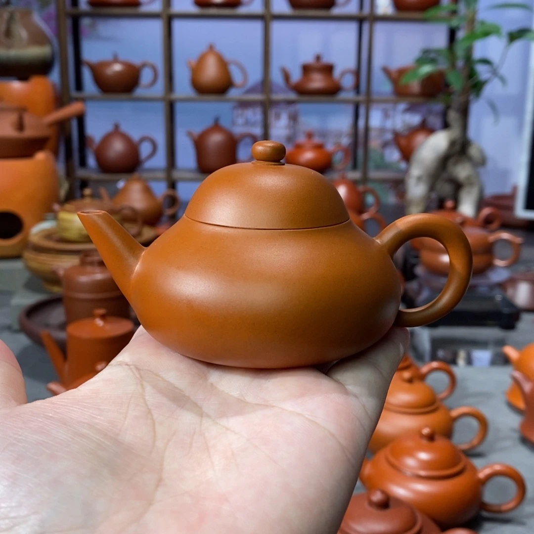 朱泥茶壶陈伟庆鸡蛋黄剑流矮梨105c