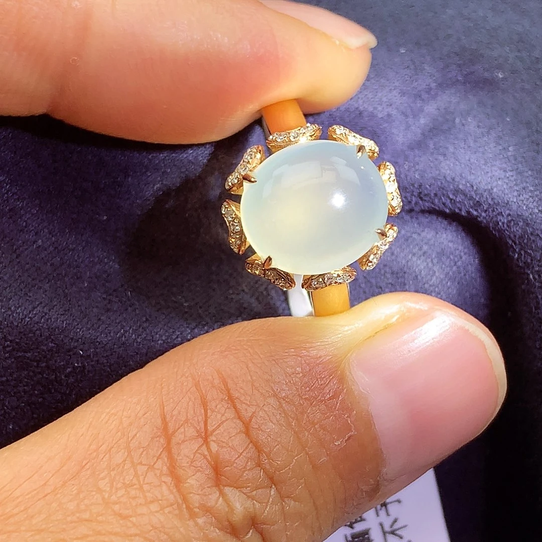 翡翠颈饰18K金镶嵌上新