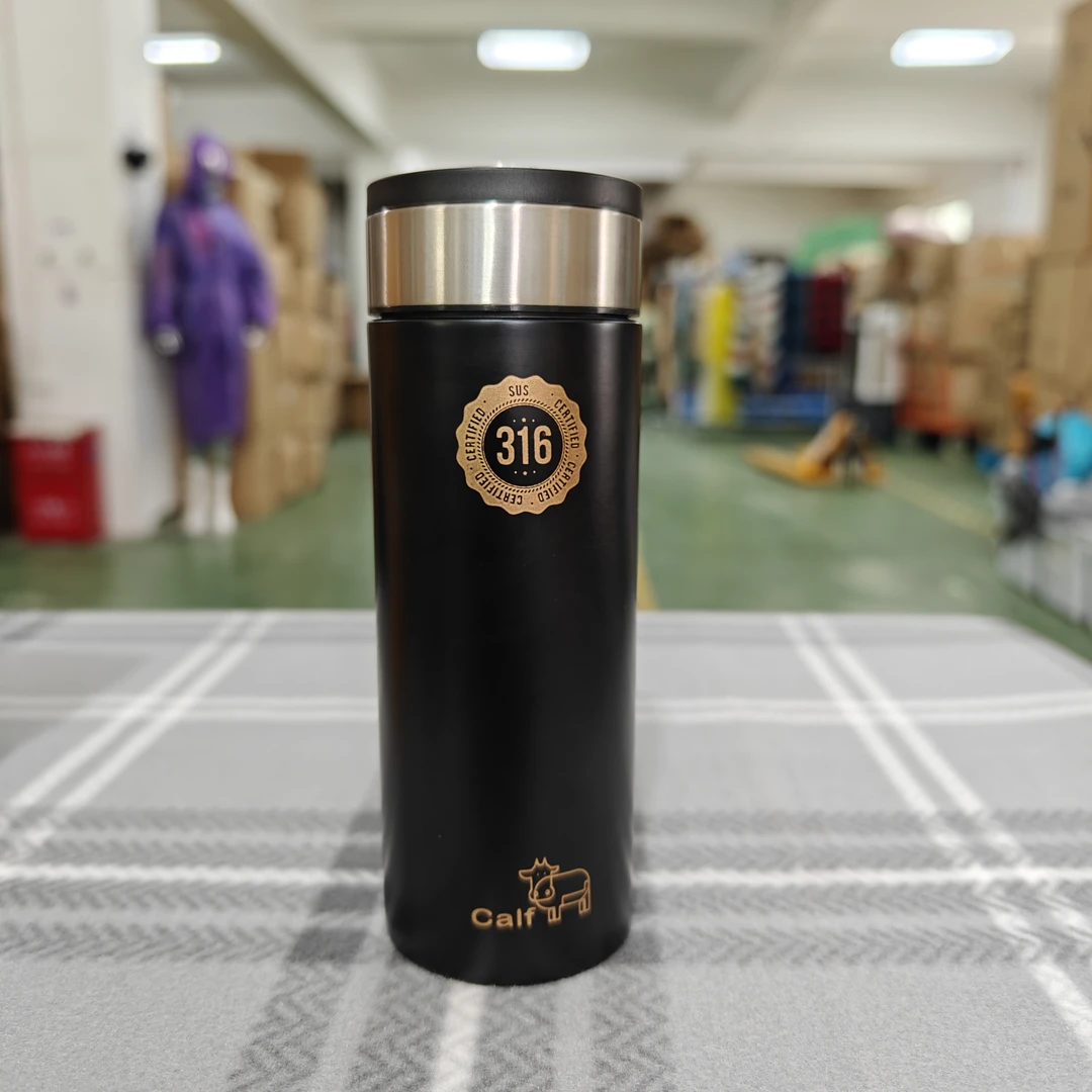 【真316不锈钢】无缝真空保温杯水杯便携家用磨砂黑色