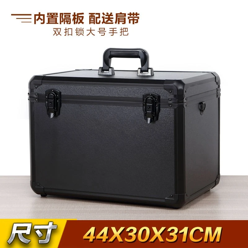 50人好评】铝合金工具箱大号带锁金属收纳箱子仪器仪表展示手提箱
