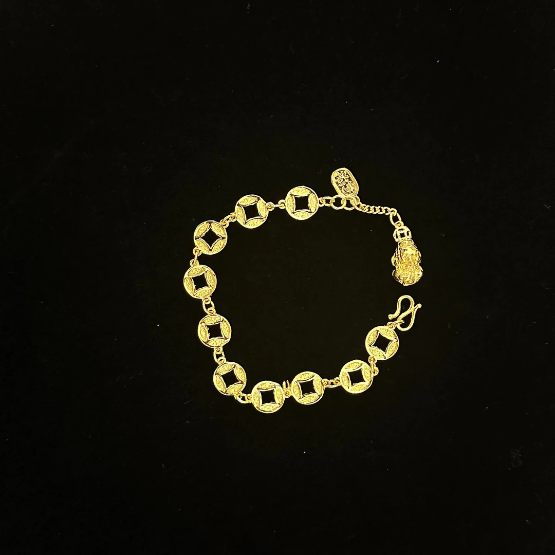 足银手链 铜钱貔貅招财手链