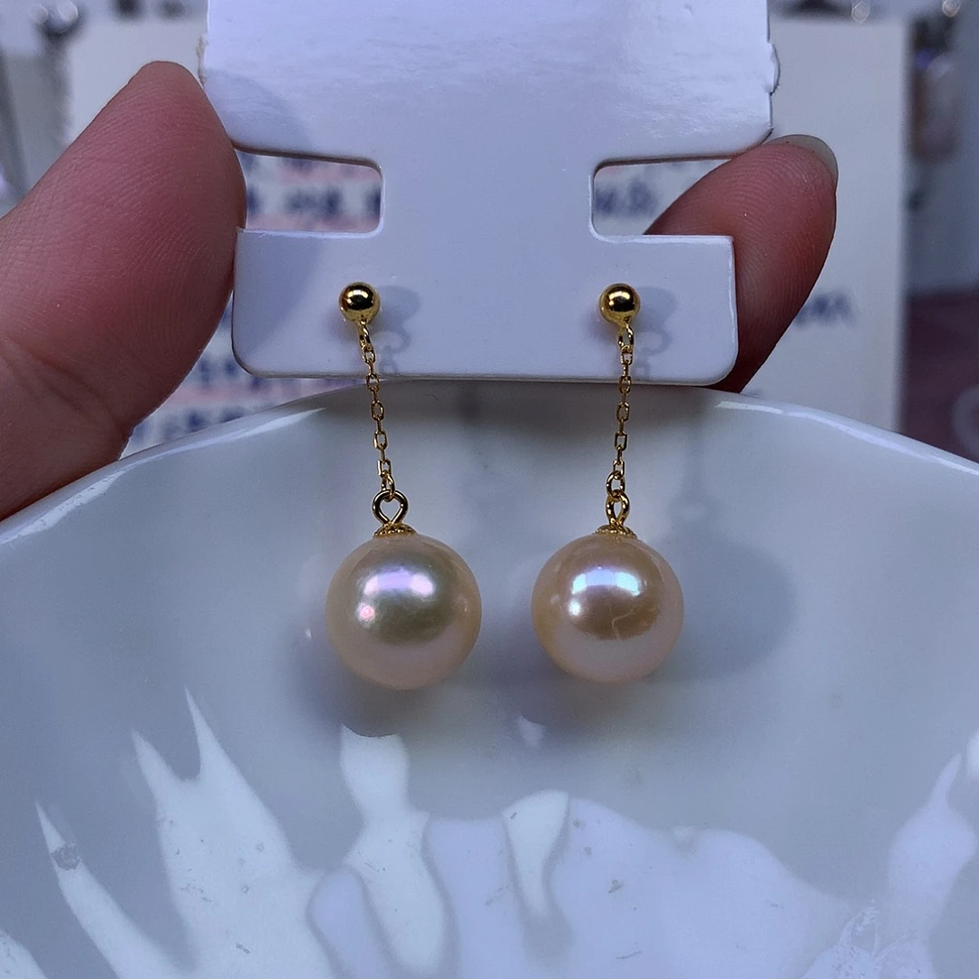 淡水珍珠耳饰银S925镶嵌特价1246