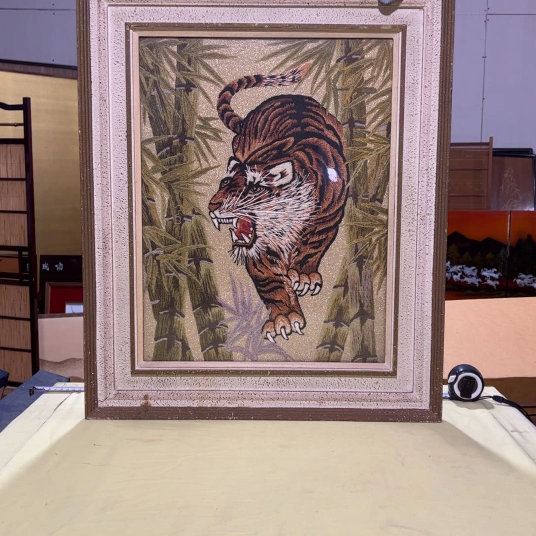 绘画林***0屏风框画茶空间设计