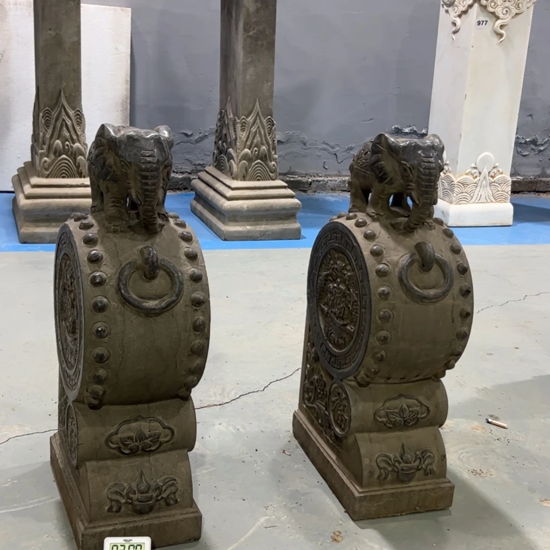 抱鼓石黑青石不包邮