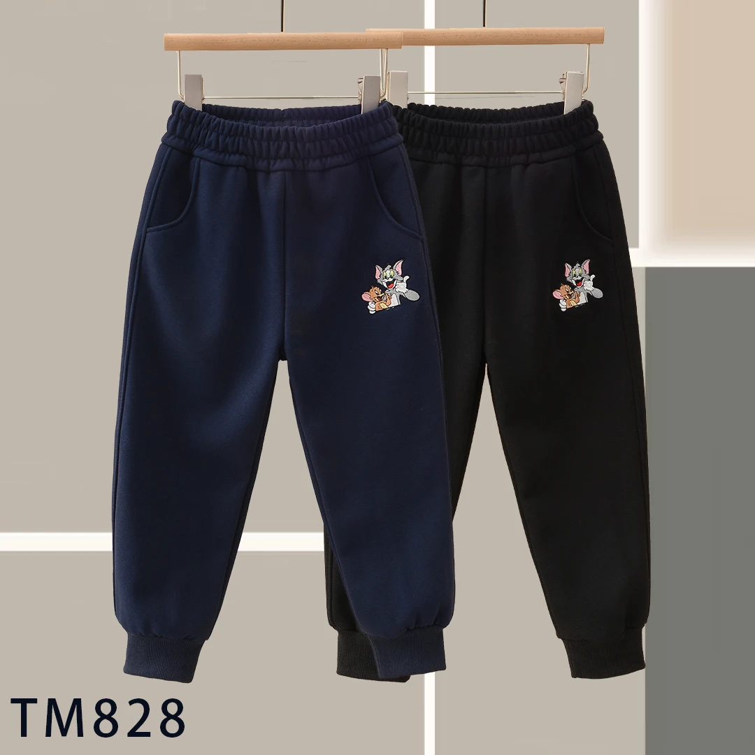 TM828重工刺绣卡通儿童长裤