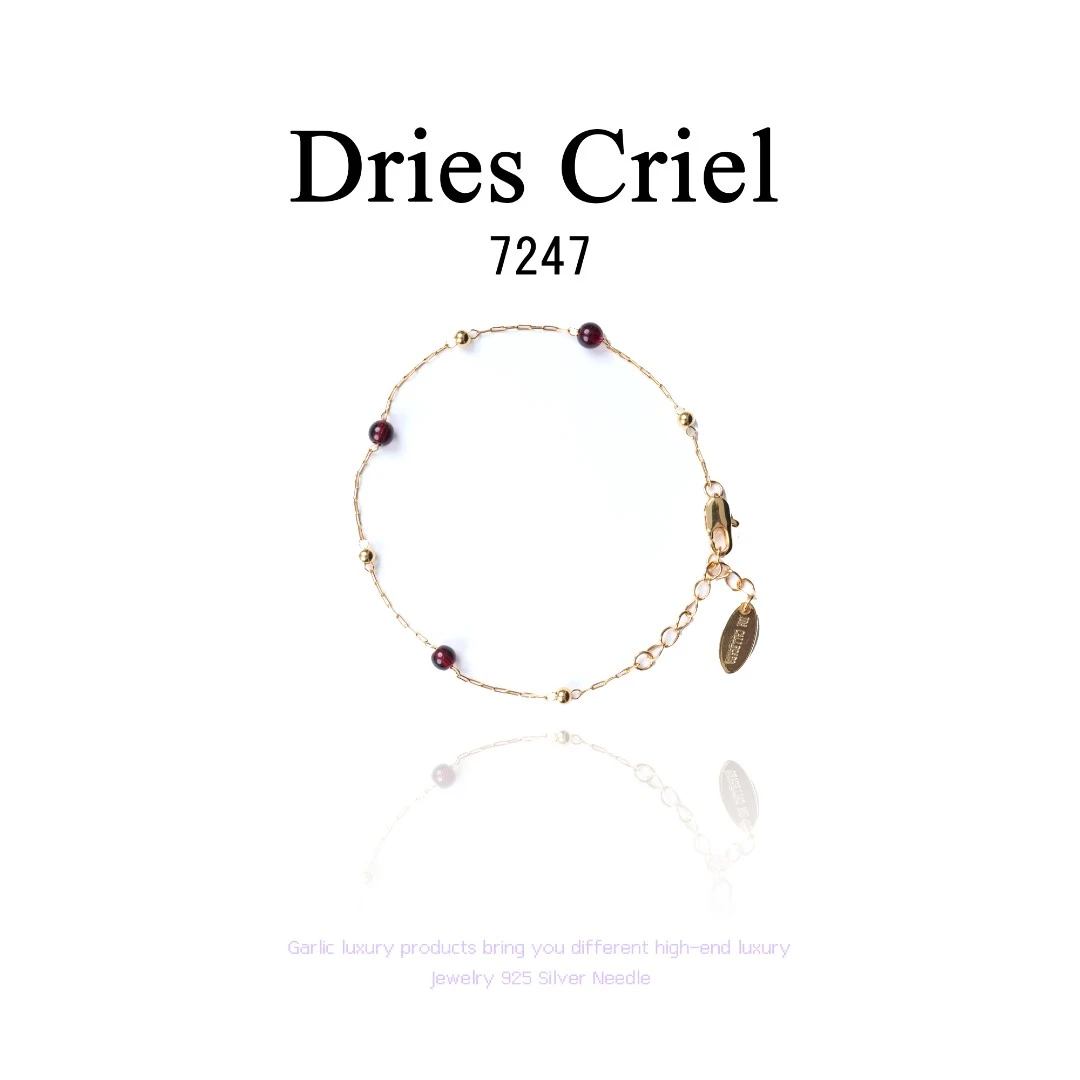 镀K金 【红酒假日】Red Wine Holiday手链~7247（20cm