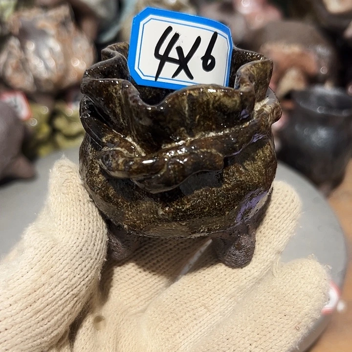 粗陶花盆，现在手工花盆制作都