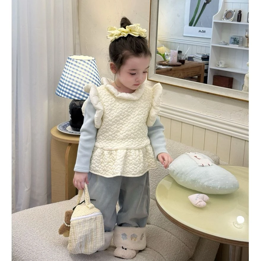 opolala·25冬~雪人刺绣加绒牛仔裤77101（童装汉服）