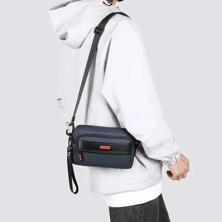 2025新款时尚百搭男士单肩斜挎包小包多功能手拿包手机包轻便实用