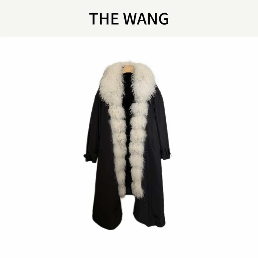 【DAWANG】新款貉子毛小众设计师款兔毛皮草外套24073
