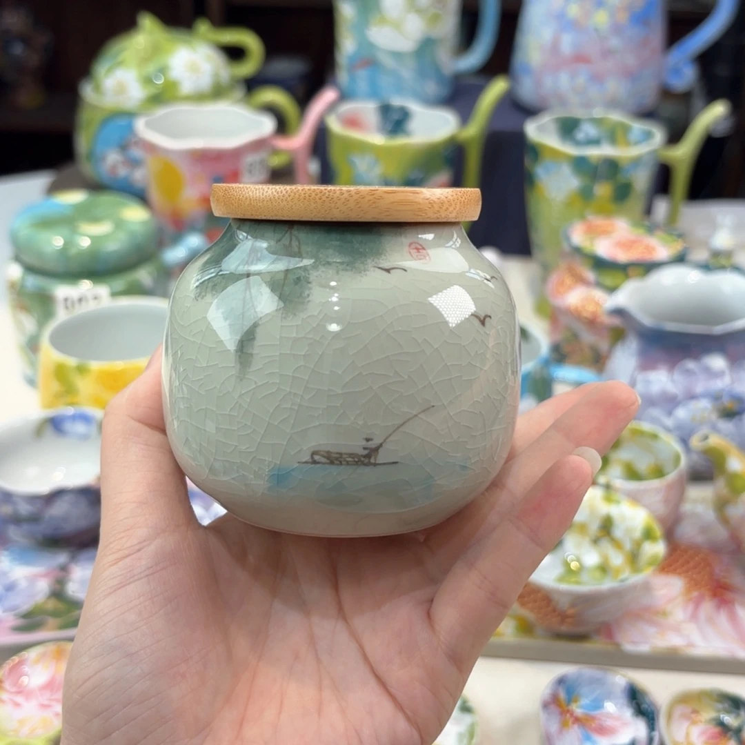 景德镇手绘高温釉下彩陶瓷茶具