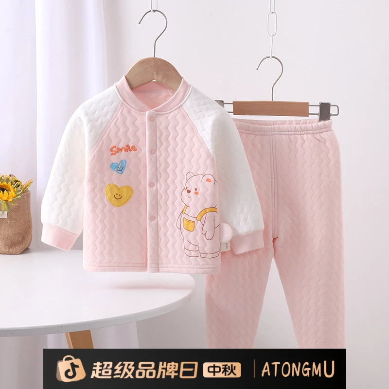 儿童保暖套装两件套0-3岁A类冬季婴幼儿内衣套装宝宝卡通秋衣秋裤